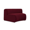 SOFAELEMENT Samt Stoff Rot - Bordeaux/Rot, Kunststoff/Textil (147/70/89cm) - Makamii