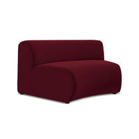 SOFAELEMENT Samt Stoff Rot - Bordeaux/Rot, Kunststoff/Textil (147/70/89cm) - Makamii