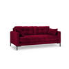 SOFA Mamaia aus Samt rot 2 Sitzplätze - Rot, Textil (92/75/152cm) - Micadoni
