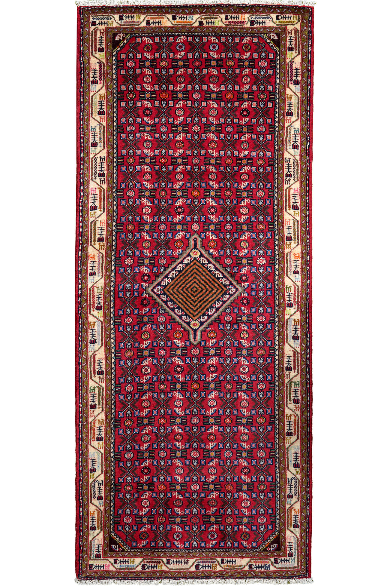 TEPPICH Assadabad Rot 205/84 cm Schurwolle - Rot, Textil (84/205cm) - Looma