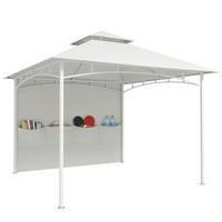 PAVILLON DE-12738 300/300 cm Doppeldach mit 4 Taschen und Haken Creme - Creme, Metall (300/276/300cm) - ComfortXL