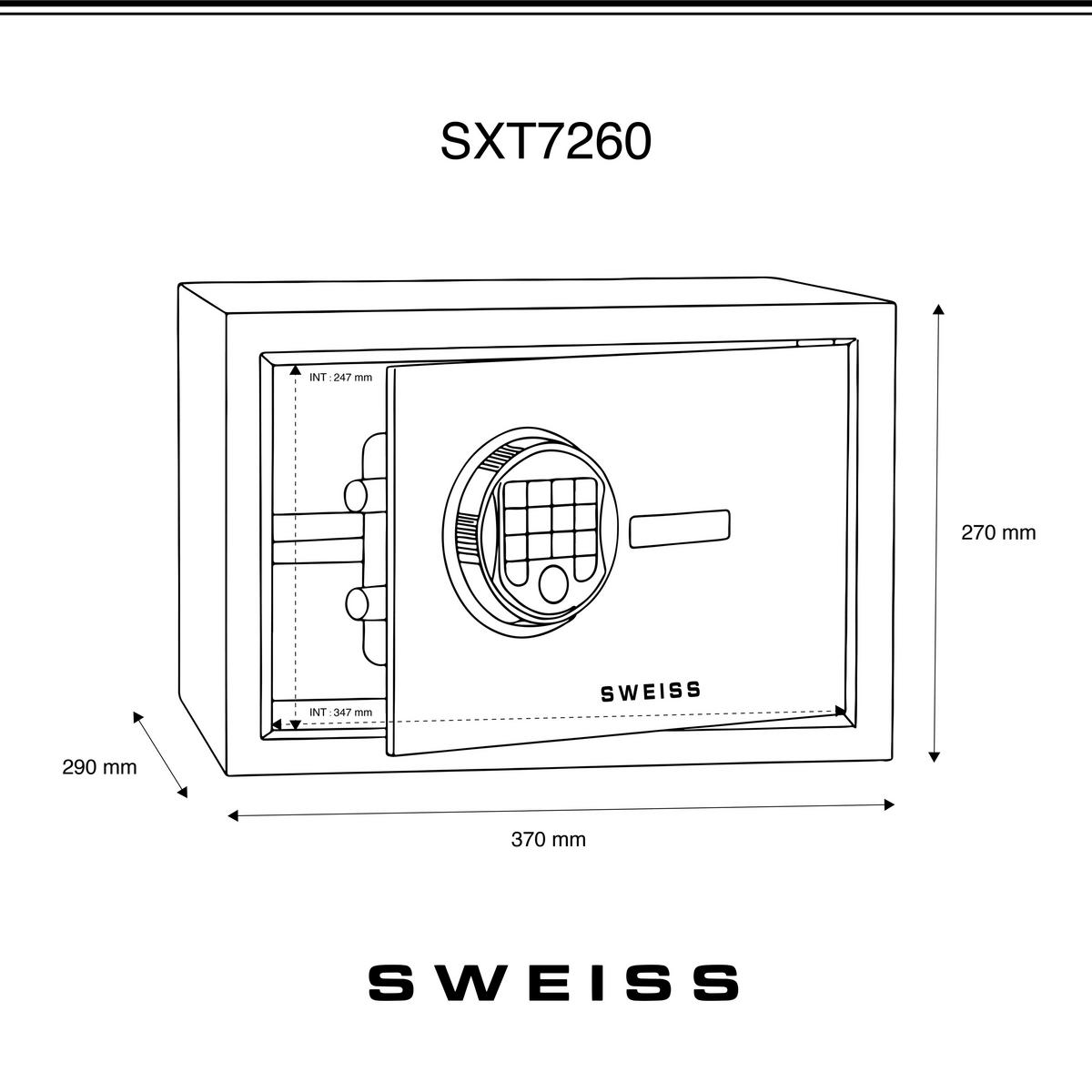 SAFE SXT7260 - Schwarz, Metall (29/27/37cm) - SWEISS