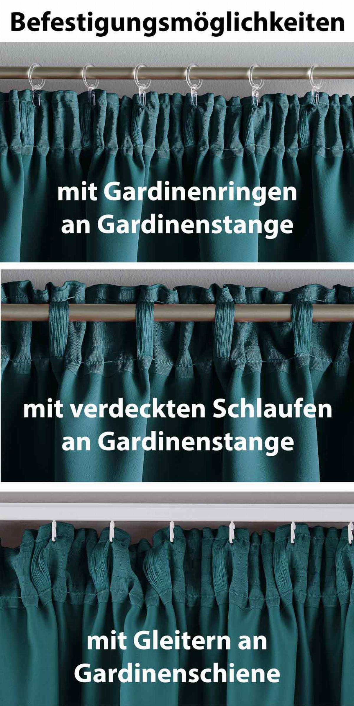 VORHANG 2ER SET NEWYORK HxB 245x295 cm Petrol - Petrol, Textil (295/245cm) - Gardinenbox