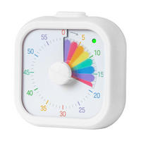 TIMER Vit 60 minuter - Vit, Plast (9/9/4.5cm) - Relaxdays