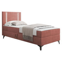 BOXBETT Ono 1, Setite: Links - Schwarz/Braun, Holz/Textil (90/200cm) - MIRJAN24