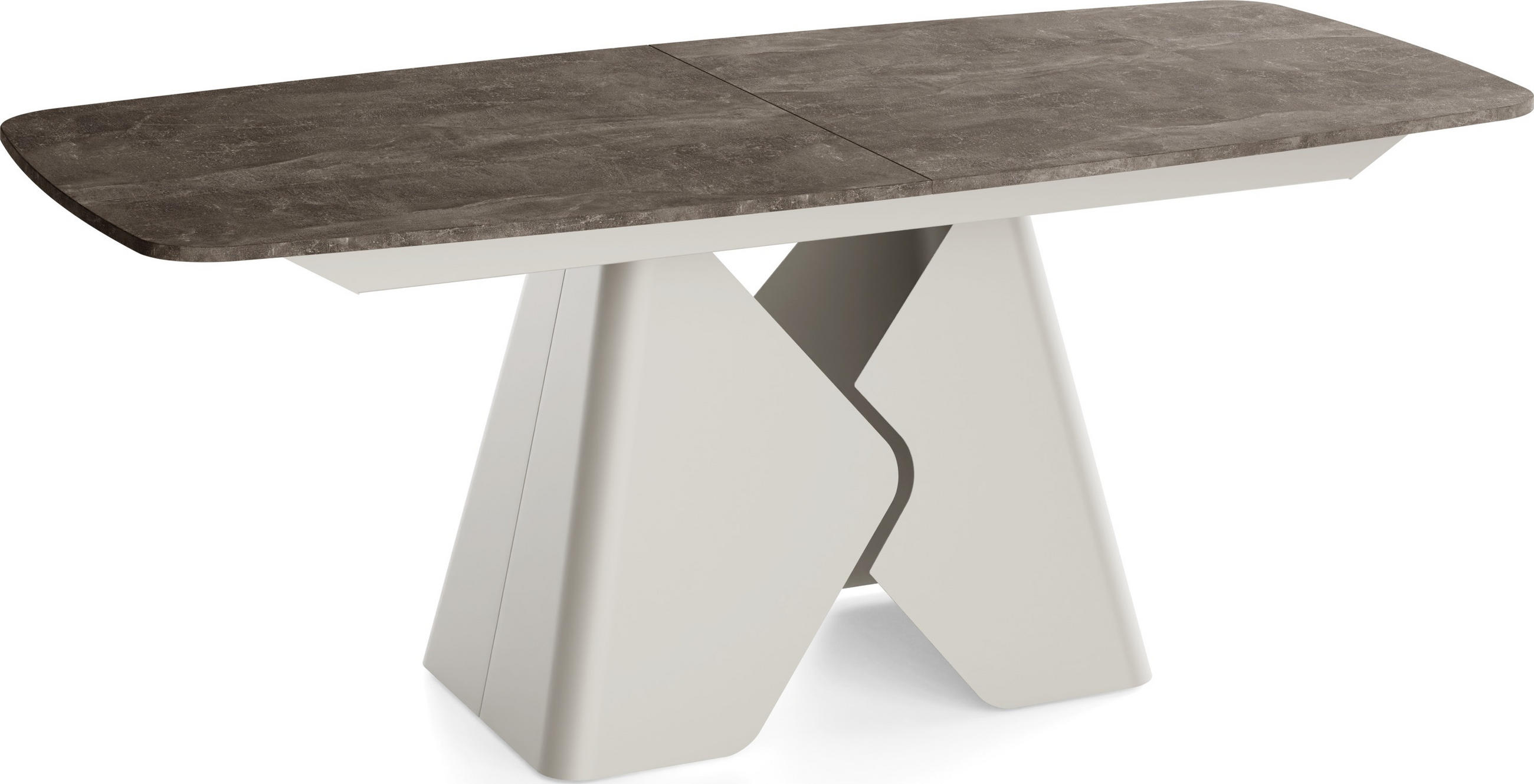 ESSTISCH Vanta rechteckig ausziehbar verlängerbar mit Metallgestell in Kaschmir Grau, Beton Dunkelgrau 200-290/90/76 cm - Dunkelgrau/Schwarz, Holzwerkstoff/Metall (90/290/76cm) - WFL GROUP
