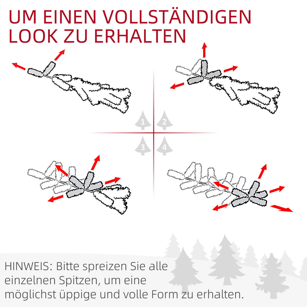 WEIHNACHTSBAUM Christbaum Kunsttanne Tannenbaum mit Beere Metallfuß PET - Grün, Kunststoff (210cm) - HOMCOM