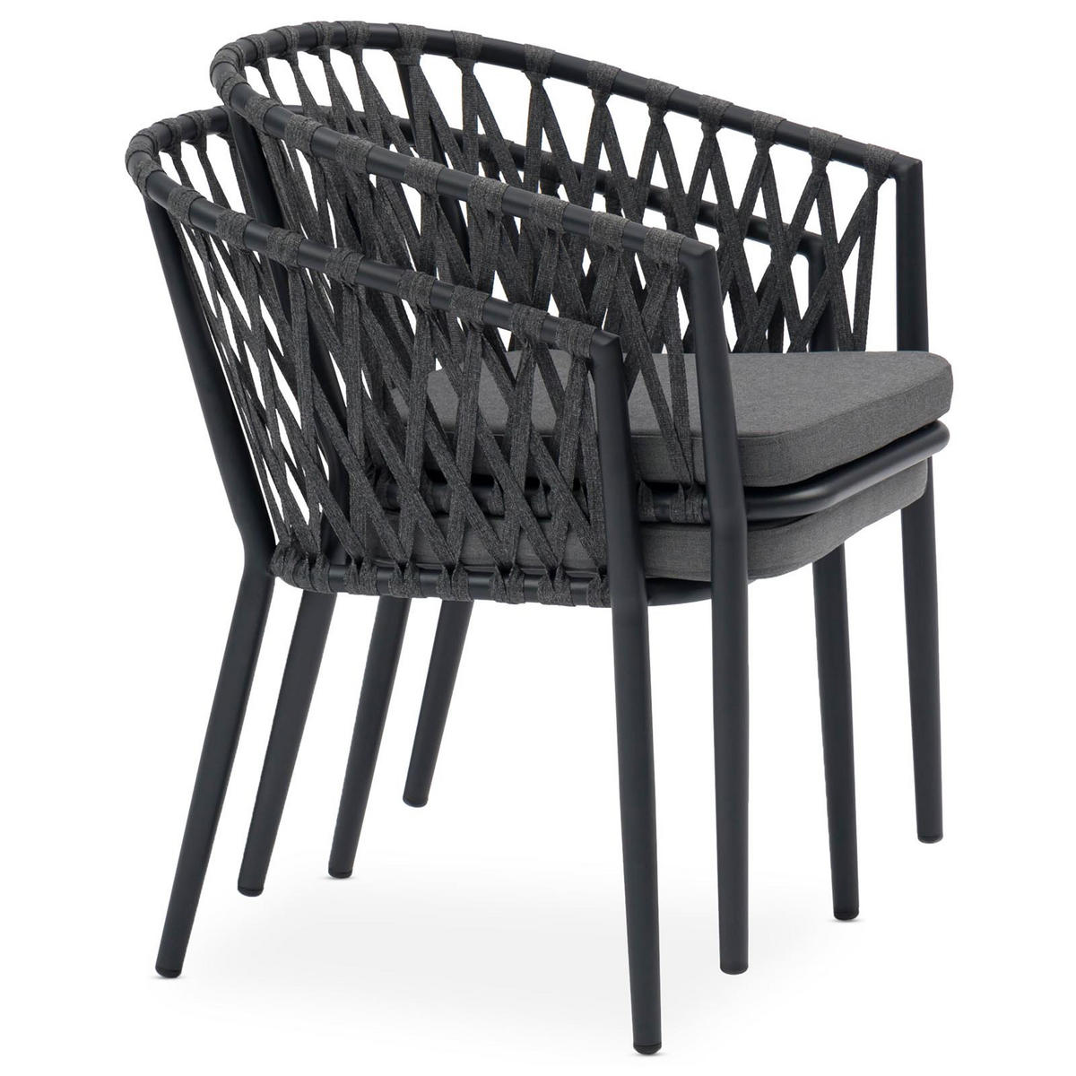 GARTENMÖBELSET SUNNY - Grau, Metall - IDIMEX