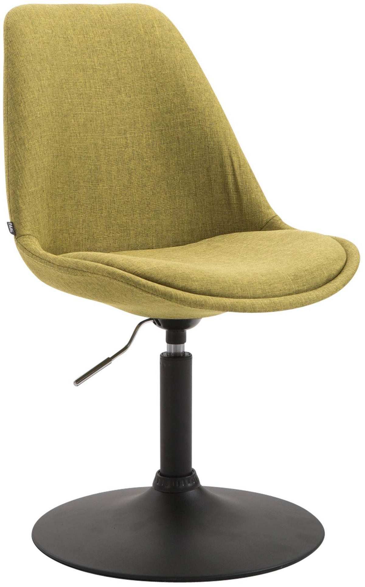 DREHSTUHL Stoff grün - Schwarz/Grün, Textil/Metall (48/76/57cm) - CLP