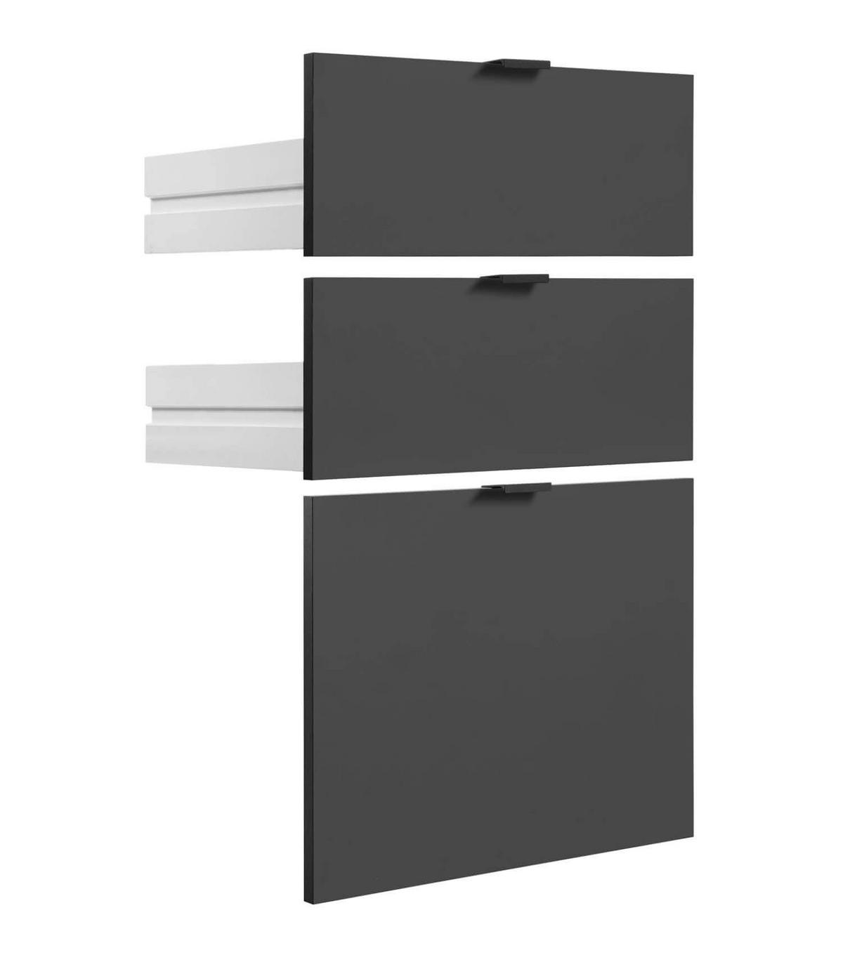 REGALEINSATZ Die Aufgeräumten - Anthrazit, Holzwerkstoff (41/68/2cm) - Mokebo