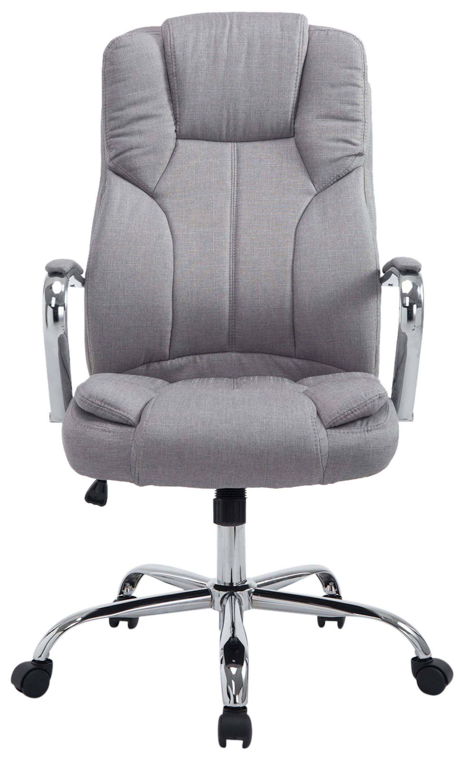 BÜROSTUHL Xavier, Stoff Grau - Grau, Textil/Metall (62/125/70cm) - TPFLiving
