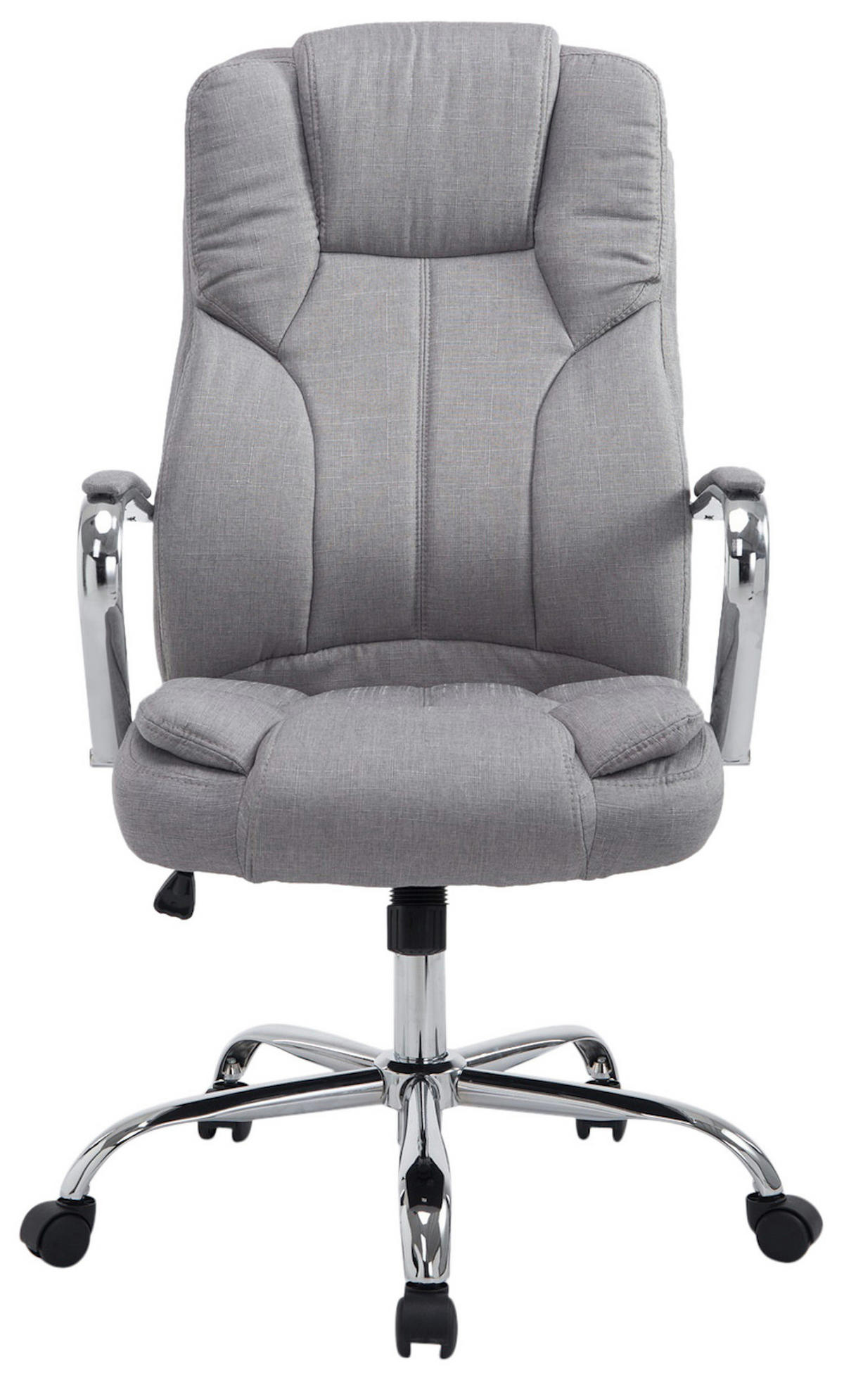 BÜROSTUHL Xavier, Stoff Grau - Grau, Textil/Metall (62/125/70cm) - TPFLiving
