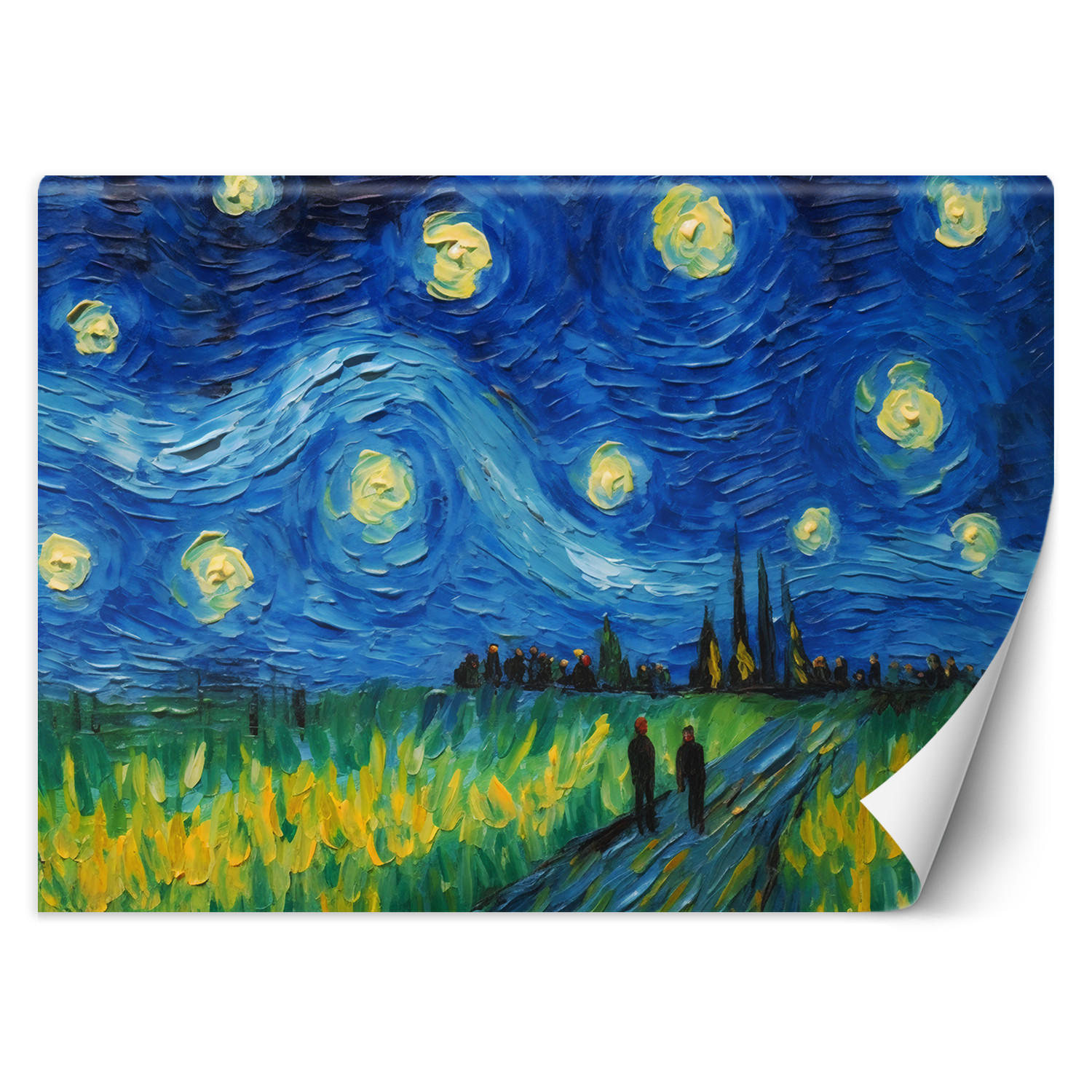 FOTOTAPETE, Sternenklare Nacht - V. van Gogh - Multicolor, Papier (250/1cm) - Feeby
