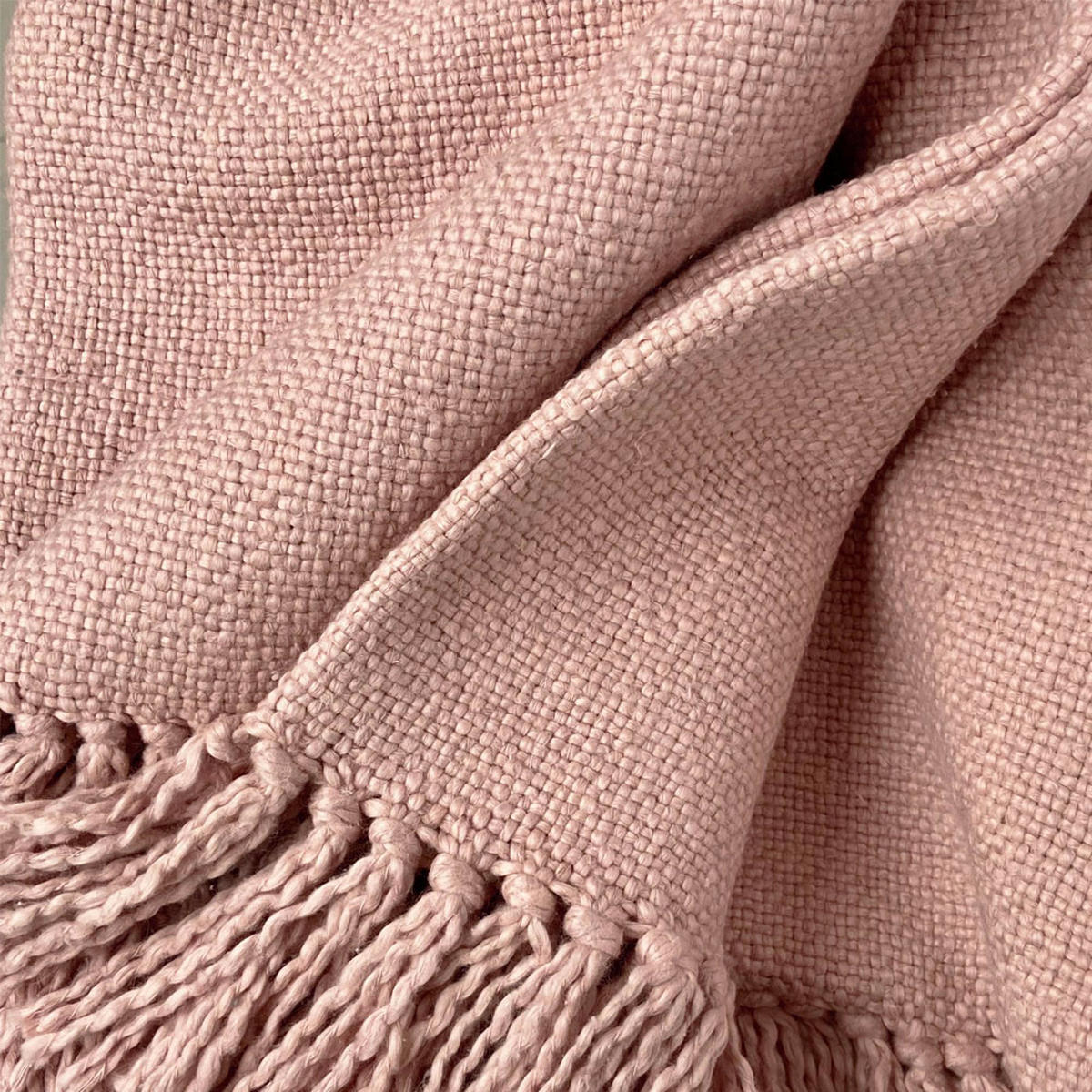 BAUMWOLLDECKE Puderrosafarben - Pink, Textil (127/152cm) - Malagoon
