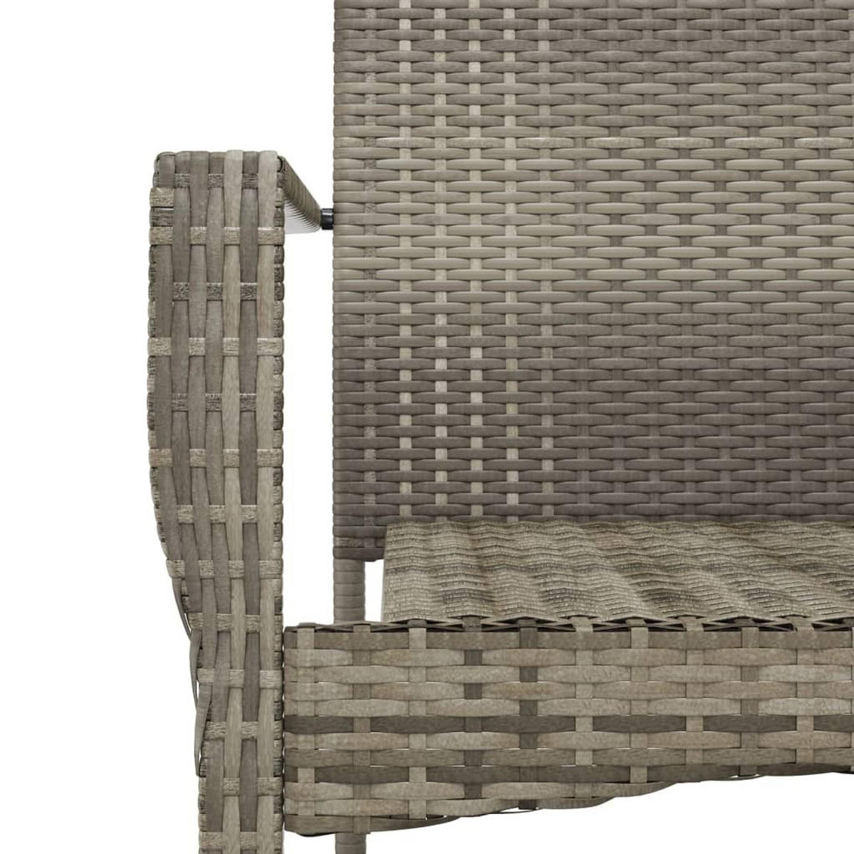 GARTEN-ESSGRUPPE 7-teilig Mit Kissen Grau Poly Rattan - Grau, Kunststoff - vidaXL