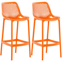 BARHOCKER 2er Set Bunim Kunststoff Orange - Orange, Kunststoff (45/105/53cm) - DELUKE
