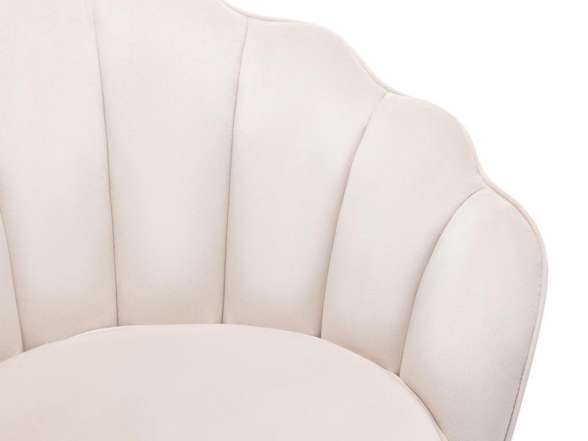 MUSCHELSESSEL - Samt - Beige - LALEA - Beige, Textil (73/88/76cm) - Vente-Unique