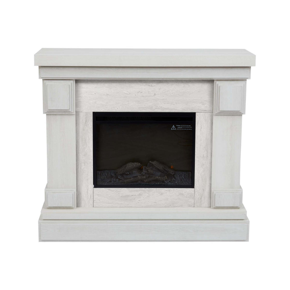 ELEKTROKAMIN Weiß - Creme, Holzwerkstoff (39.4/108/108cm) - Teamson Home