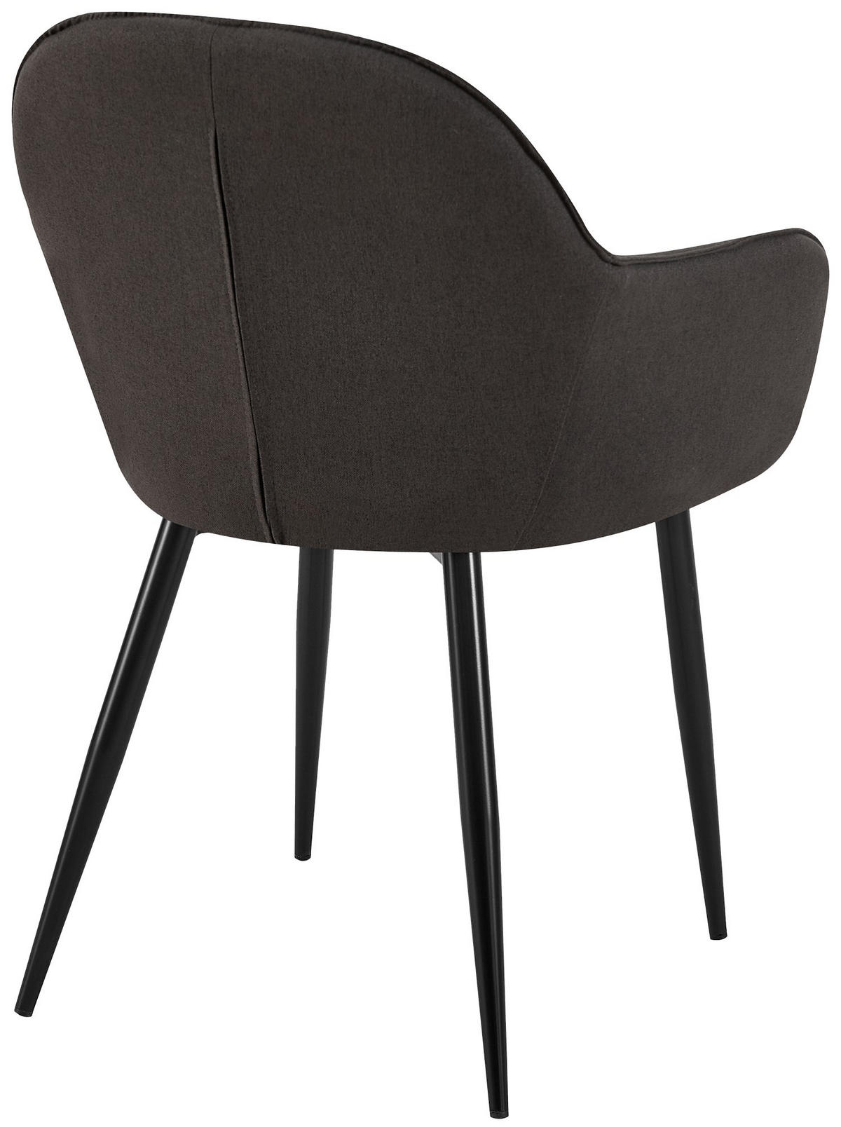 WOHNZIMMERSTUHL 2er Set Stoff schwarz - Schwarz, Textil/Metall (60/84/60cm) - CLP