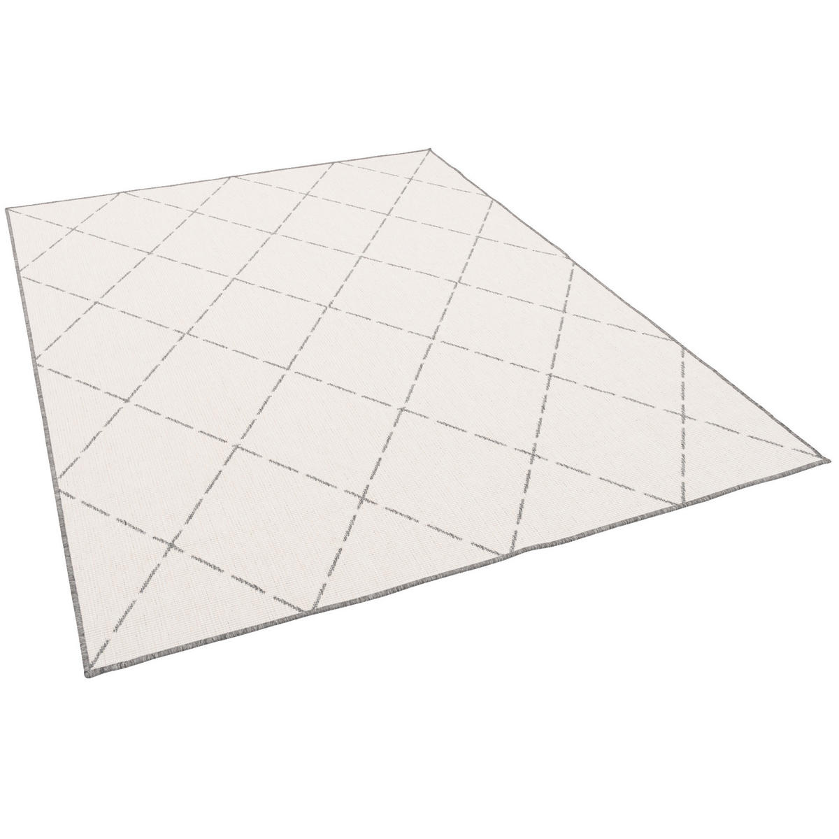 IN- UND OUTDOOR TEPPICH BEIDSEITIG NEWPORT RAUTEN - Grau, Textil (80/150cm) - Pergamon