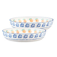 OBSTKORB Napoli Ø11cm - 2er-Set - Zitrusfrucht - Weiß, Keramik (25.5/5cm) - Björn
