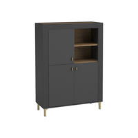 HIGHBOARD Mossa 3D MO05 - Goldfarben/Schwarz, Holzwerkstoff/Kunststoff (97/136/40cm) - MIRJAN24