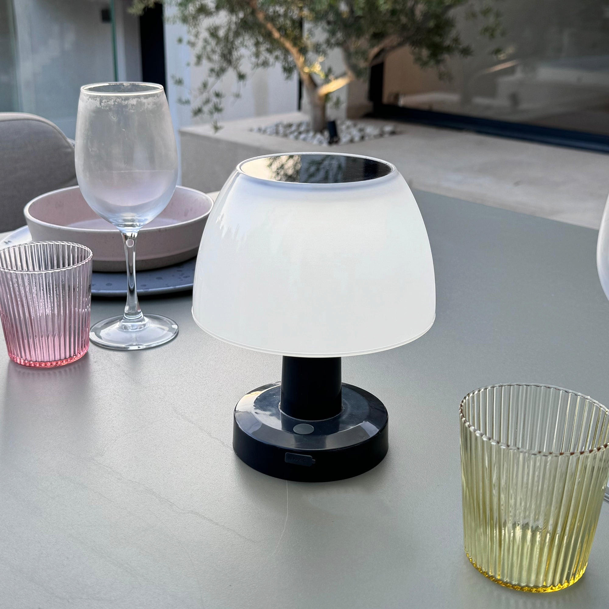 SOLARTISCHLAMPE 4er-set LUMINA weiß - Weiß, Kunststoff (15.3/15.3/13.5cm) - Lumisky