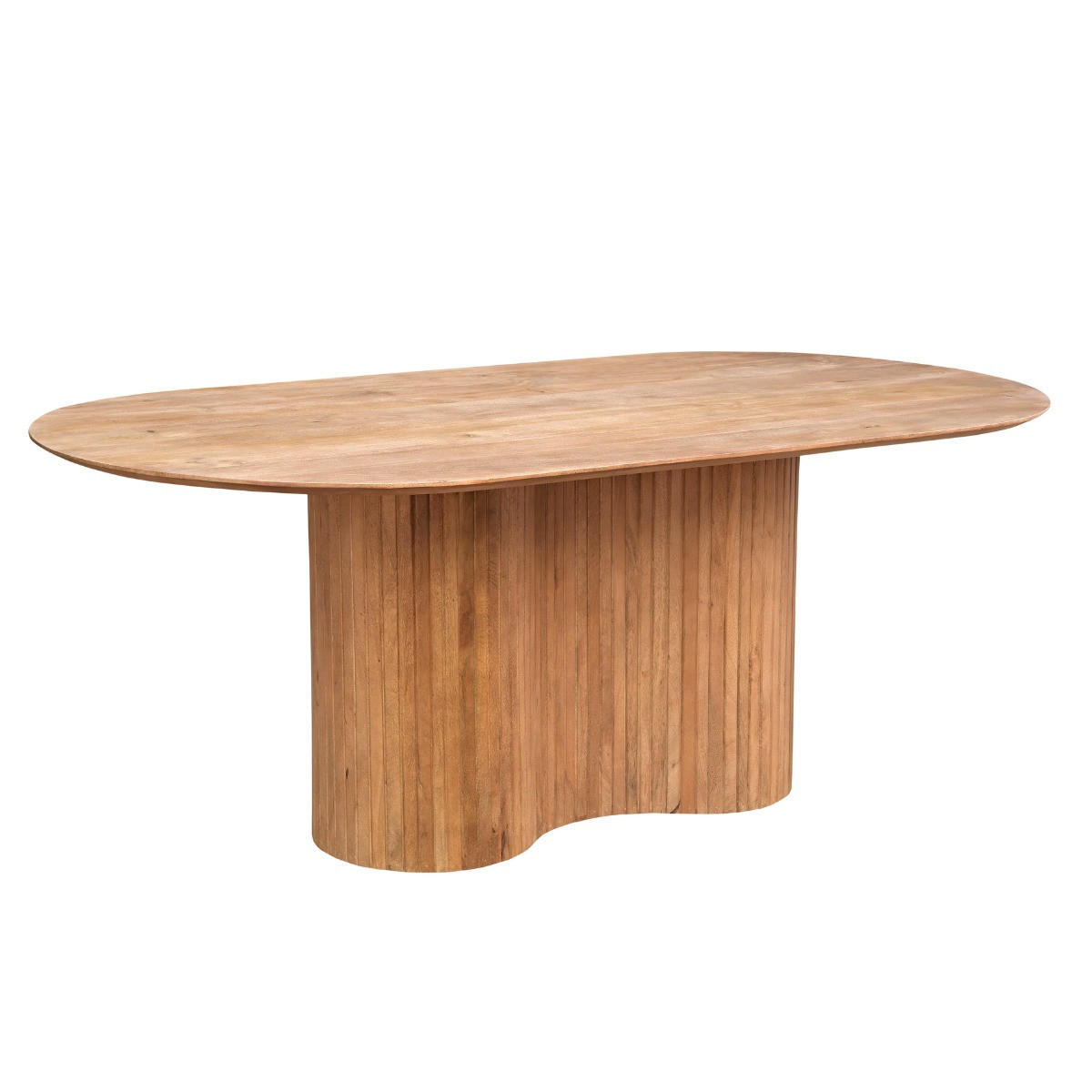 ESSTISCH oval aus Mangoholz 200cm, natur - Braun, Holz (200/100/77cm) - Giga Meubel