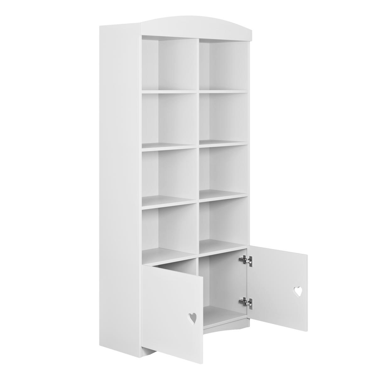 KINDERREGAL Julia Weiß 90\188\36 - Weiß, Holzwerkstoff (90/188/36cm) - RAUMHIRSCH FURNITURE