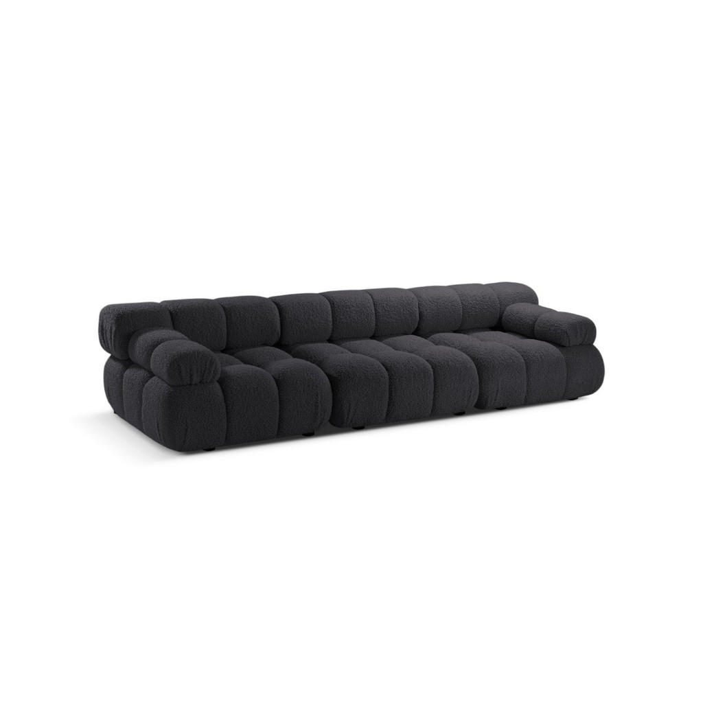 Thumbnail - Micadoni Sofa, Graphit, Textil, 3-Sitzer, 94x70x282 cm, Hergestellt in Europa, Wohnzimmer, Sofas & Couches, Sofas, 3-Sit...