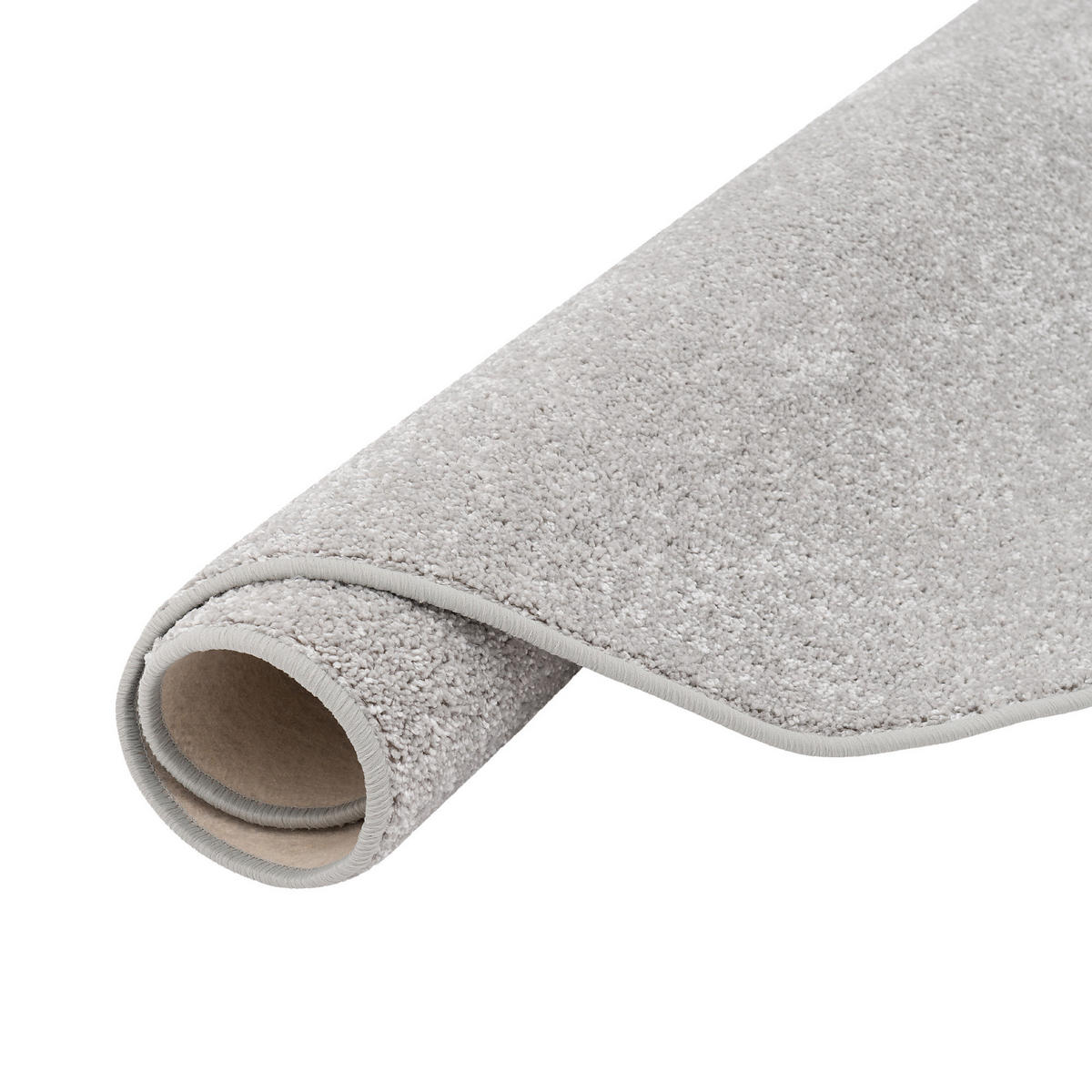 HOCHFLOR VELOURS TEPPICH COTTAGE RUND - Silberfarben, Textil (133/133cm) - Snapstyle