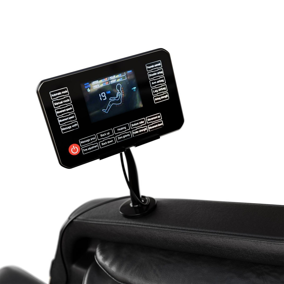 MASSAGESESSEL Naxos Schwarz - Schwarz, Textil (75/105/142cm) - Juskys