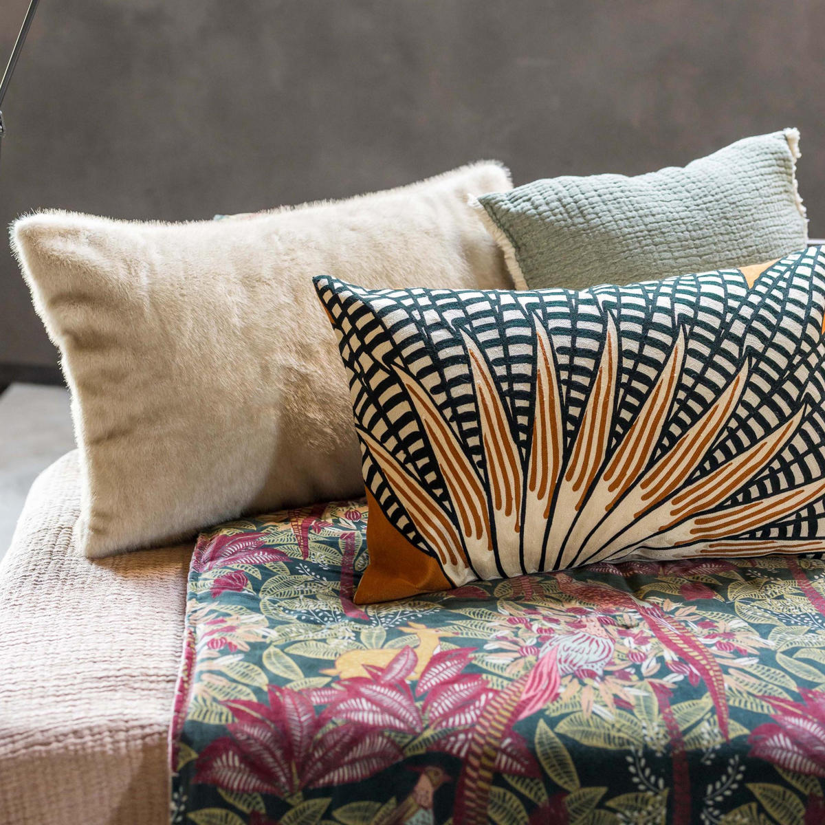 KISSEN Liwen natur 40 x 65 cm - Naturfarben, Textil (40/65cm) - Vivaraise