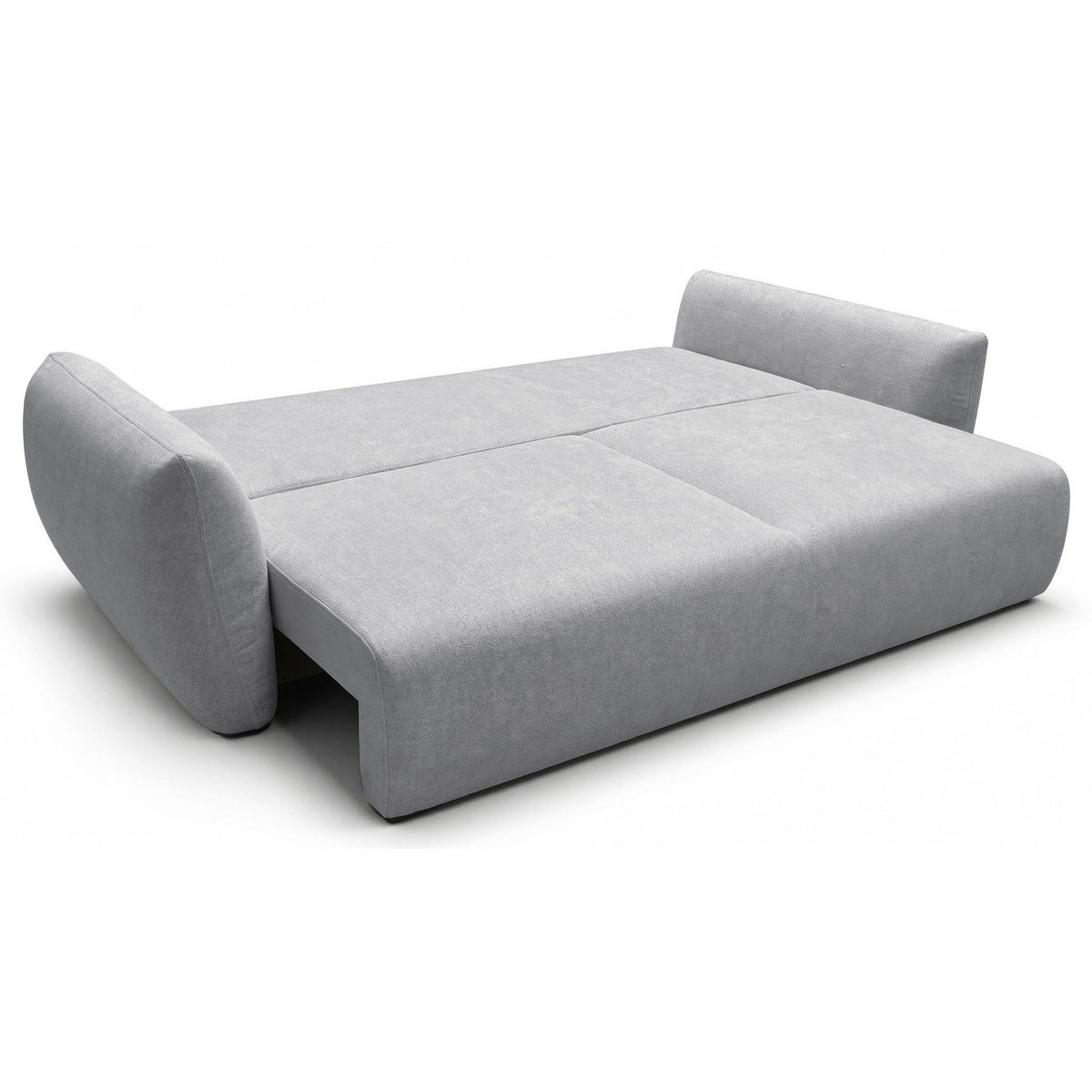 3-SITZER SCHLAFSOFA Zordo Chenille Grau - Schwarz/Grau, Kunststoff/Textil (238/91/102cm) - Selsey