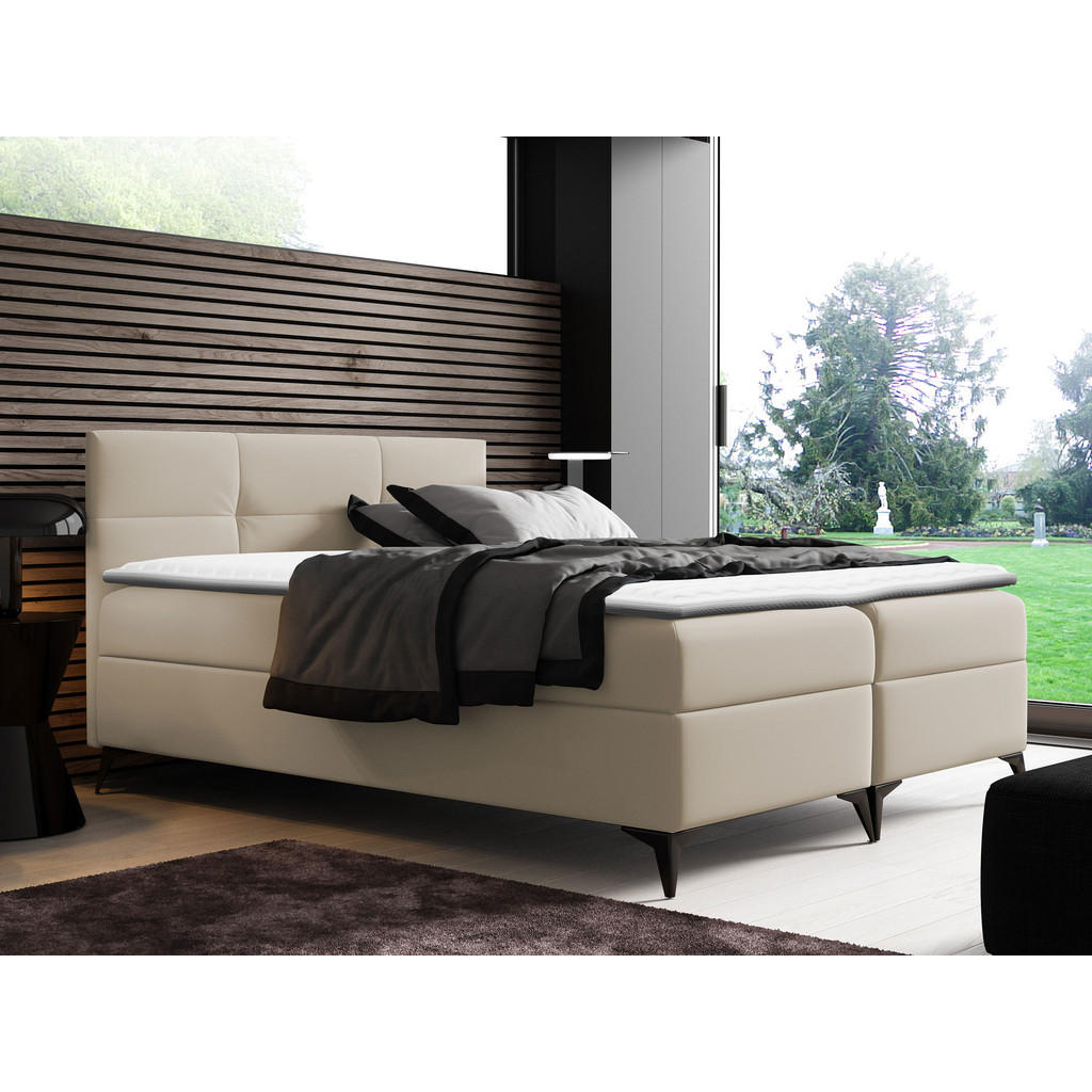 Thumbnail - Mirjan24 Boxbett, Beige, Holz, H3, 180x200 cm, Schlafzimmer, Betten, Boxspringbetten
