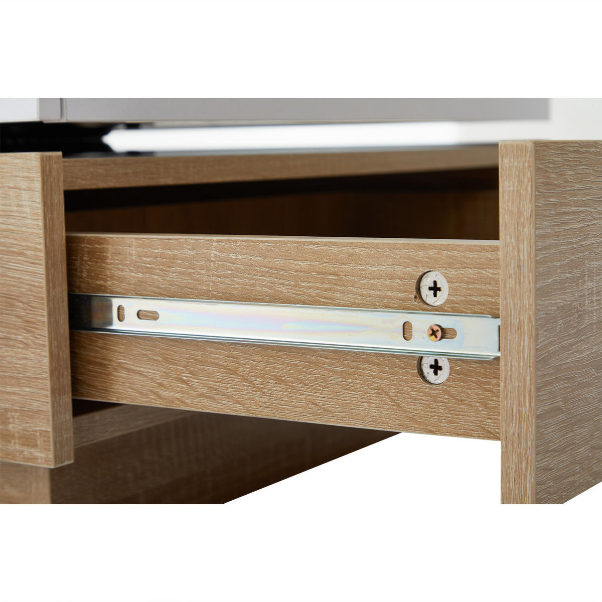 COUCHTISCH Weiß/Walnuss 60/60/38 cm - Walnussfarben, Holzwerkstoff (60/60/38cm) - PANGIVO