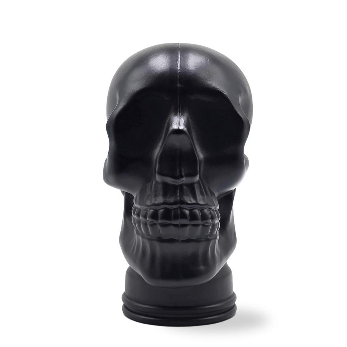 KOPFHÖRERSTÄNDER TOTENKOPF Glas M01 schwarz - Schwarz, Glas (19/26/19cm) - DESIGN DELIGHTS