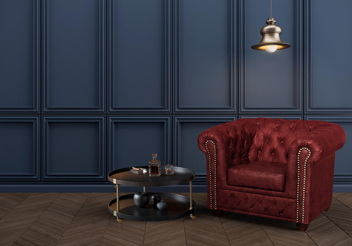 SESSEL - Bordeaux/Dunkelbraun, Birkenholz/Kunststoff (104/72/86cm) - home24