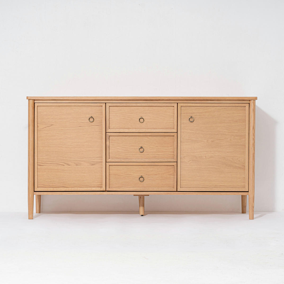 SIDEBOARD Rose, Eiche - Beige, Holz (150/80/45cm) - WOODEK