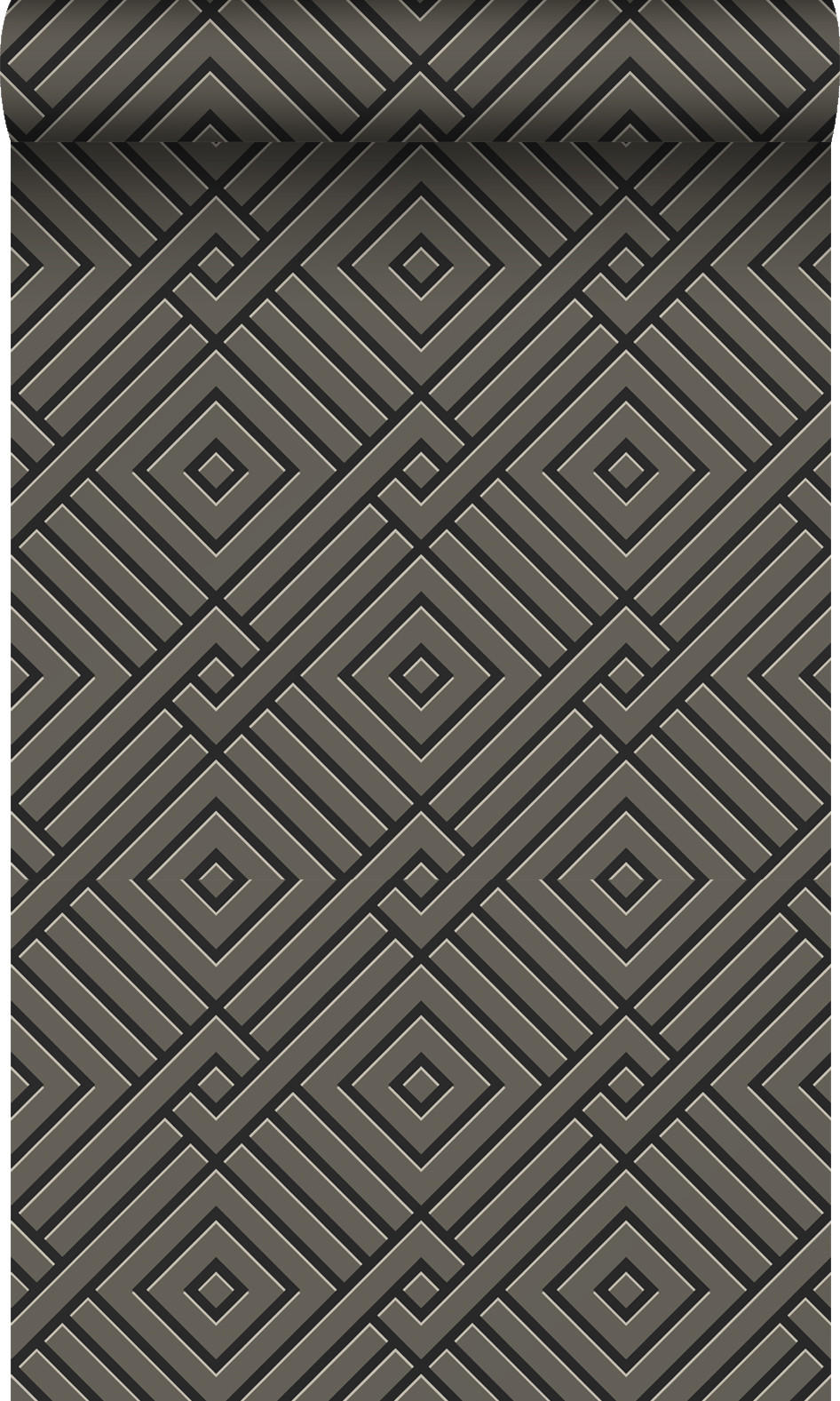 TAPETE 3D grafisches Motiv 50 x 900 cm - Grau, Papier (50/900cm) - Origin Wallcoverings