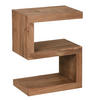 BEISTELLTISCH Massivholz S-Form Handgefertigt, Beige 44x30x60 cm - Beige, Holz (30/44/60cm) - KADIMA DESIGN