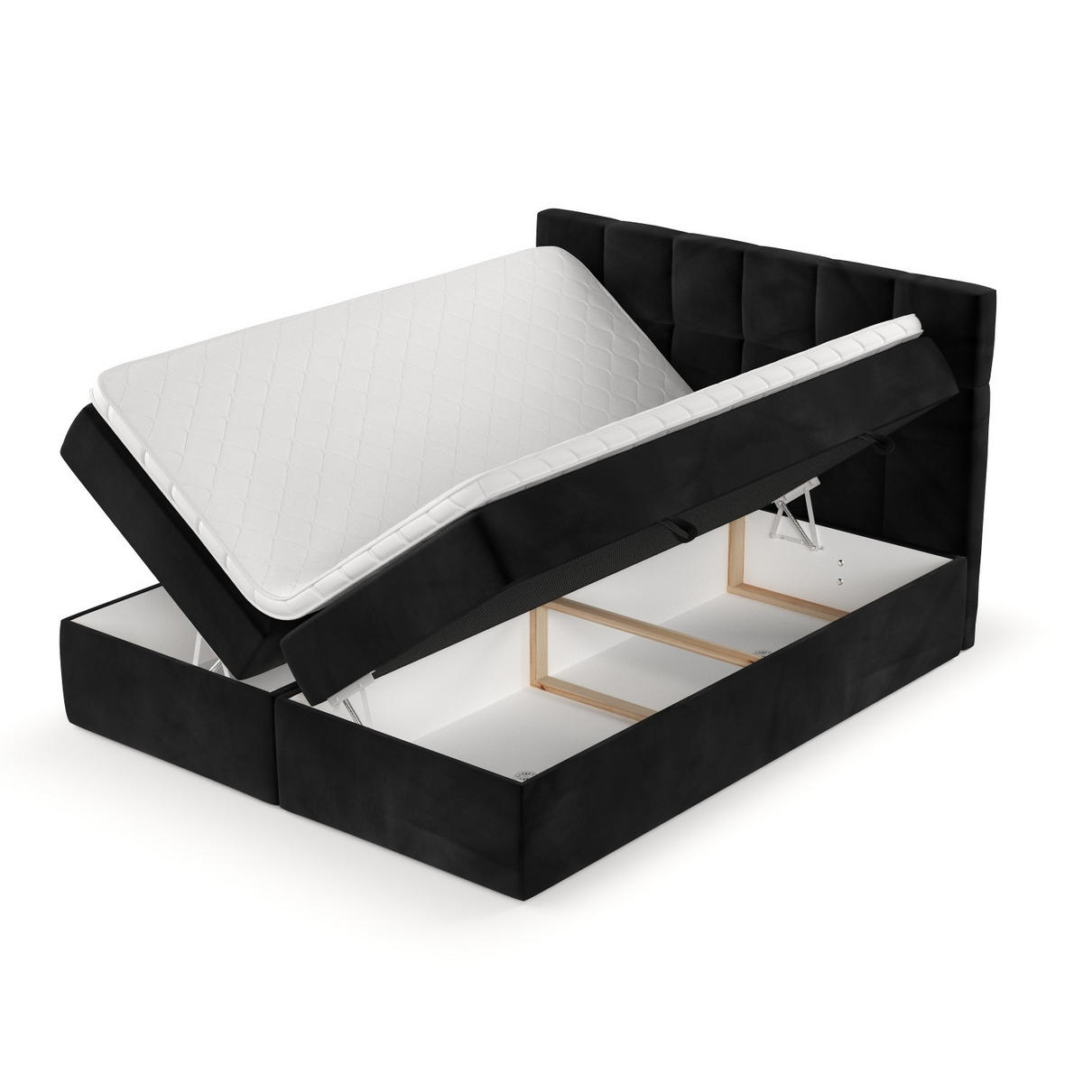 POSTEL BOXSPRING VARENO 180/200 Černá - černá, kov/dřevo (180/200cm) - AltaBeds