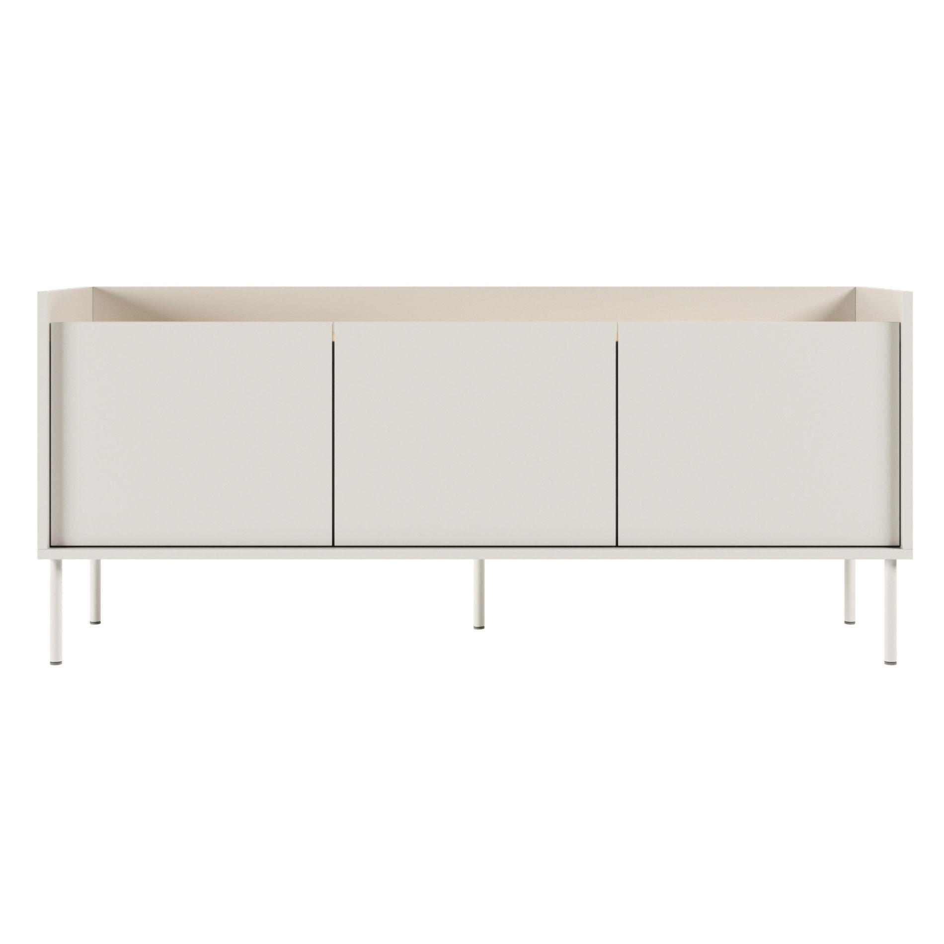 TV-SCHRANK Tovi Weiß / Holzoptik Eiche 140 cm - Weiß, Holzwerkstoff/Metall (139.8/58.5/36.4cm) - Selsey