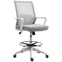 DREHSTUHL 64/59/104-124 cm DE-11672 höhenverstellbar 360° drehbar Grau/Weiß - Grau, Metall (59/124/64cm) - ComfortXL