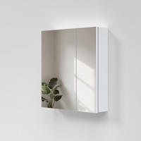 SPIEGELSCHRANK mit Ablagefächern und Rückwand-Stauraum Mattweiß, 65/60/14,5 cm - Weiß, Glas (60/65/15cm) - EMKE