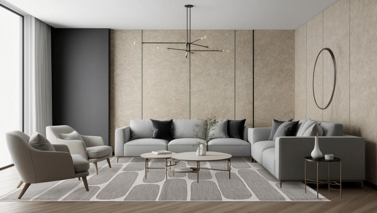 TEPPICH Zweiseitiger Beige Modern Abstrakt, Geometrisch - Kurzflor Rechteckig Weich - Weiß Ecru Creme - 120 x 170 cm - Ecru, Textil (120/170cm) - Mazovia