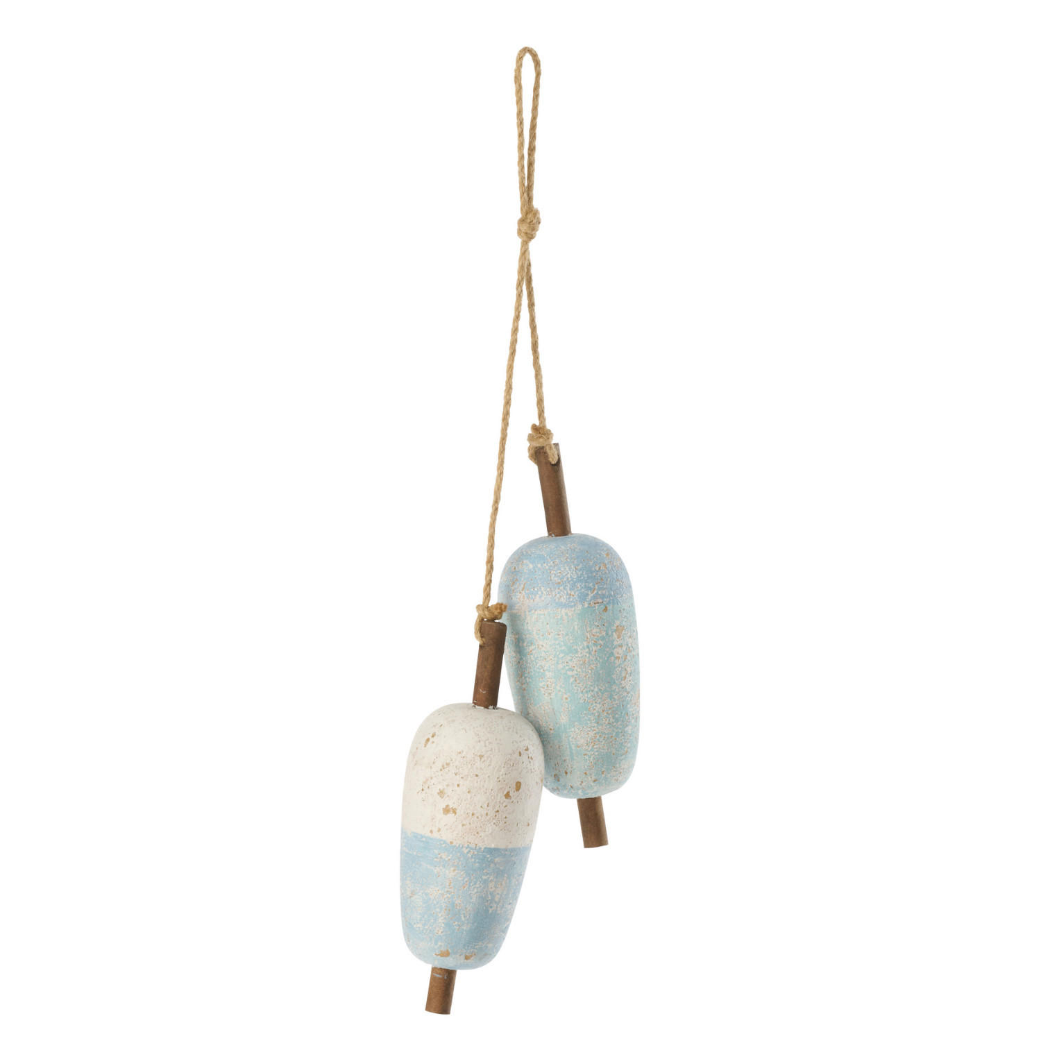 AUFHÄNGER BOJE NH (2ER SET) - Blau, Holz (19.5/6.5/38cm) - J-Line