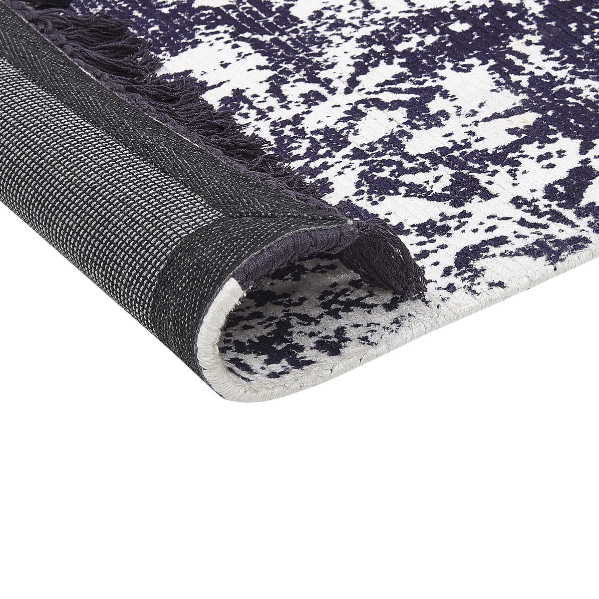 KURZFLOR-TEPPICH Akarsu 150/80 cm - Violett, Naturmaterialien (80/150cm) - Beliani