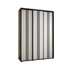 SCHWEBETÜRENSCHRANK 235,2/180/45 3-türig - Schwarz/Weiß, Holz/Metall (180/235/45cm) - Abiks Möbel