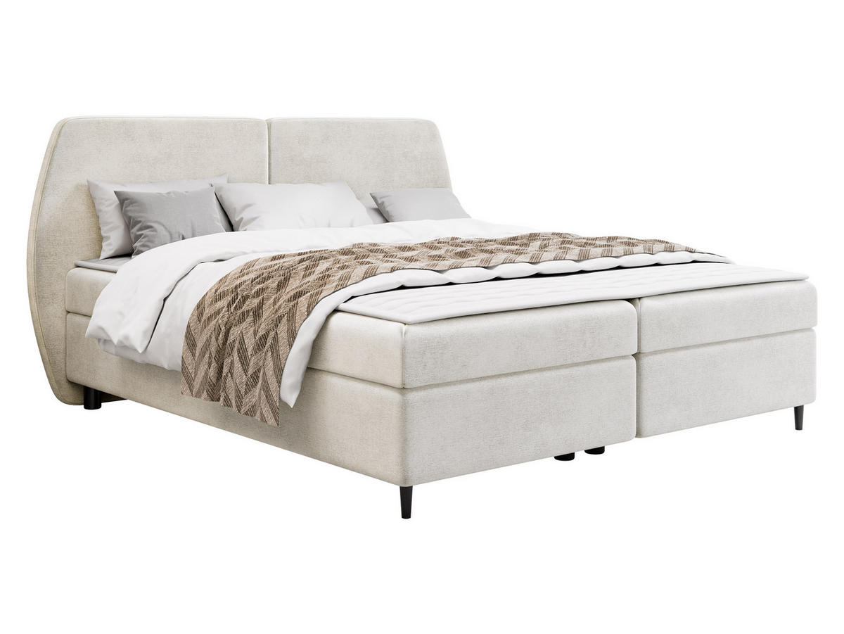 BOXBETT Madryt - Creme/Schwarz, Holz/Holzwerkstoff (160/200cm) - MIRJAN24